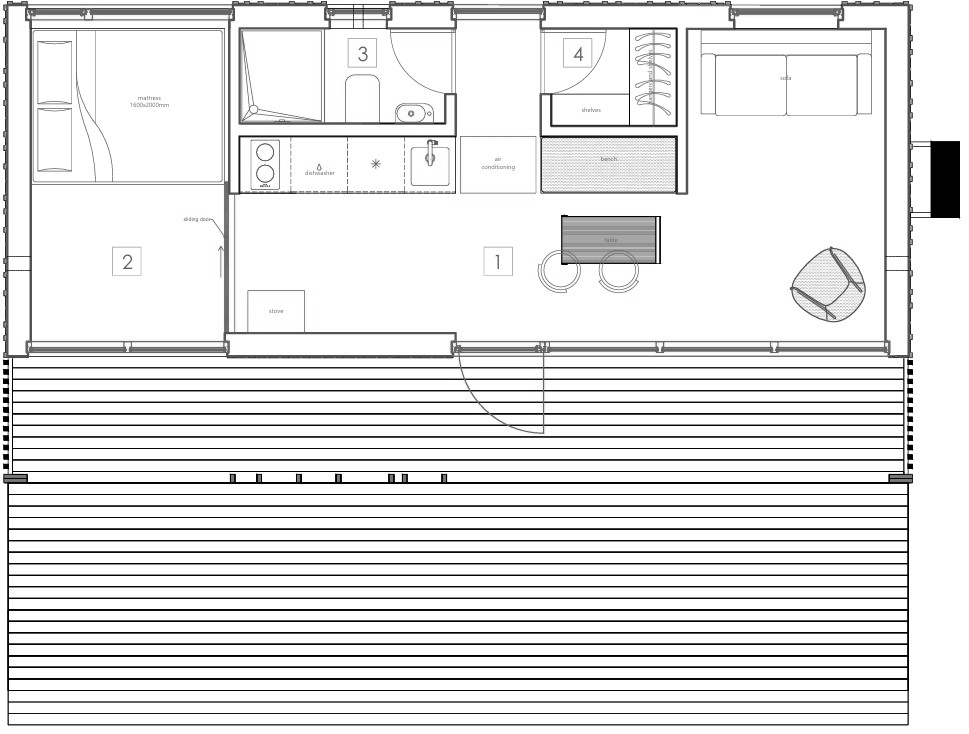 Plattegrond van Eco Lodge De Stilte
